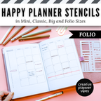 Happy Planner Stencils in Mini, Classic, Big, and Folio Sizes image 18