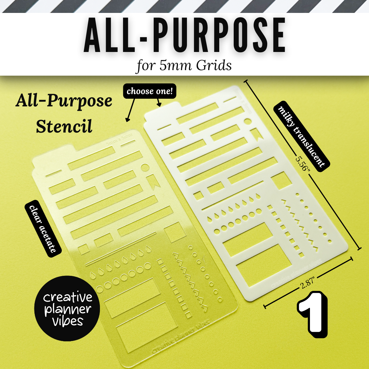 B6 | 5mm Grid Full Page Templates & Stencil image 3