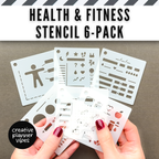 Health & Fitness Tracking Stencils 6-Pack image 0
