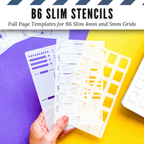 B6 Slim | 4mm and 5mm Full Page Templates & Stencils image 1