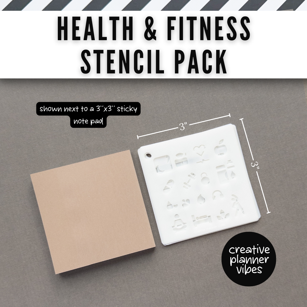 Health & Fitness Tracking Stencils 6-Pack image 12