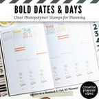 Bold Dates & Days Clear Photopolymer Stamps for Planning | 4" x 8" image 5