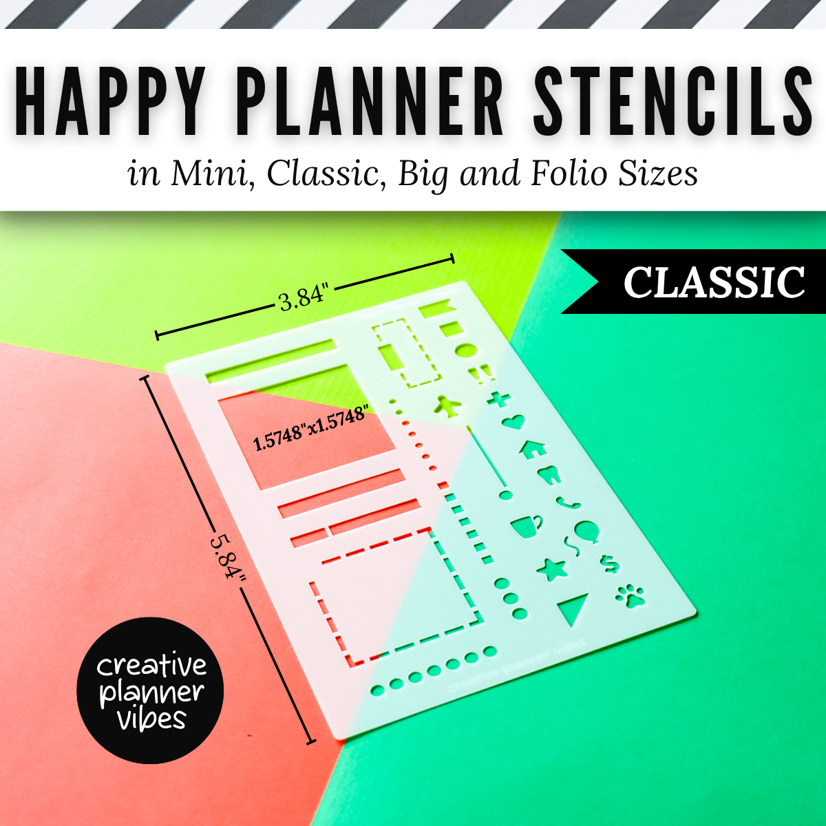 Happy Planner Stencils in Mini, Classic, Big, and Folio Sizes image 11