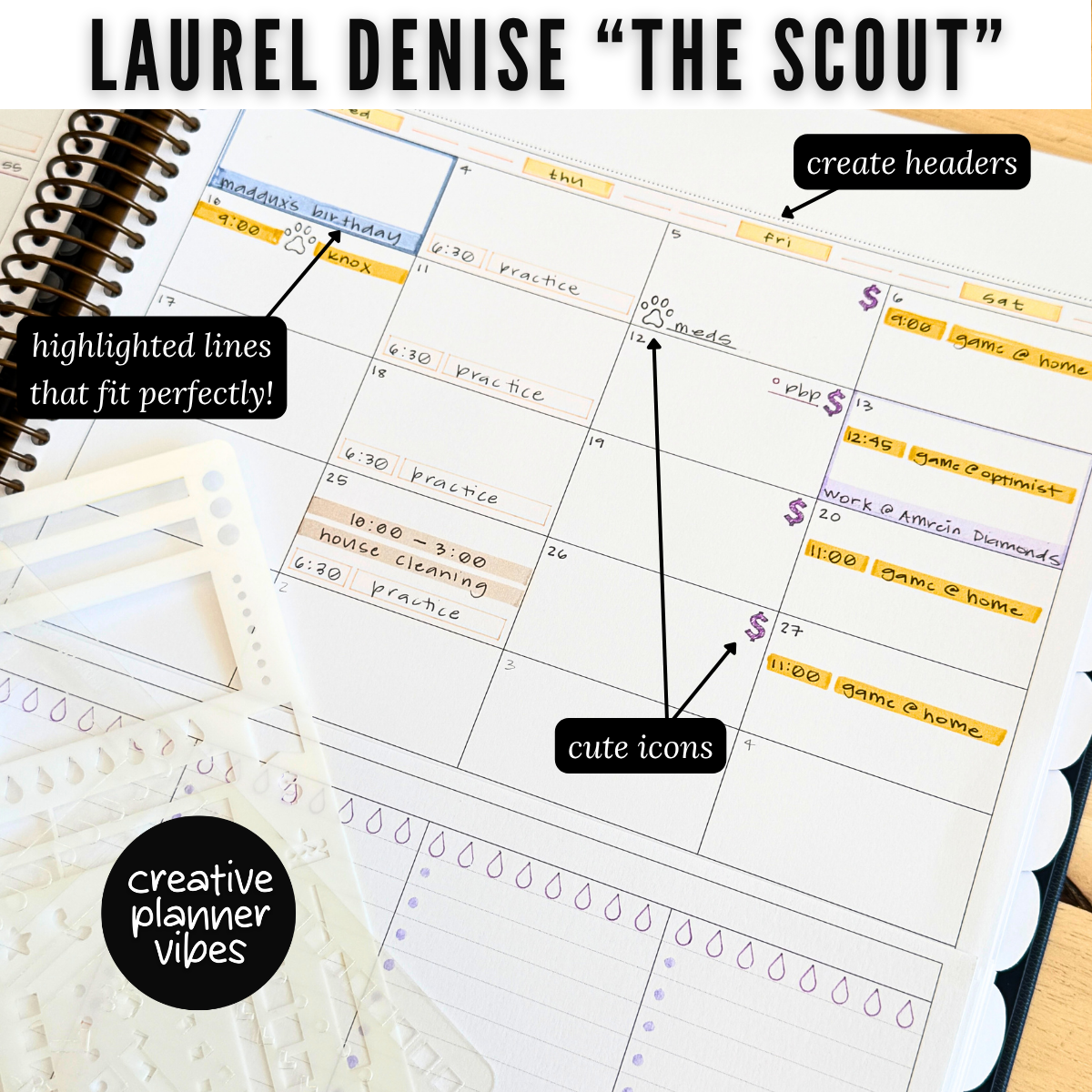 Laurel Denise "Scout" Stencils & Inserts image 12