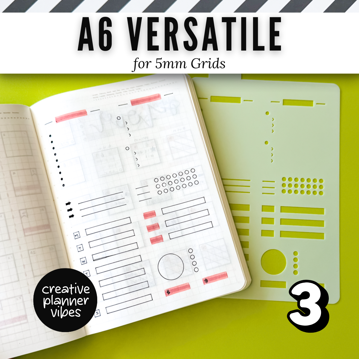 A6 | 5mm Grid Full Page Templates & Stencil image 7