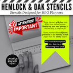 Hemlock & Oak B5 Minimalist Planner Stencils image 1