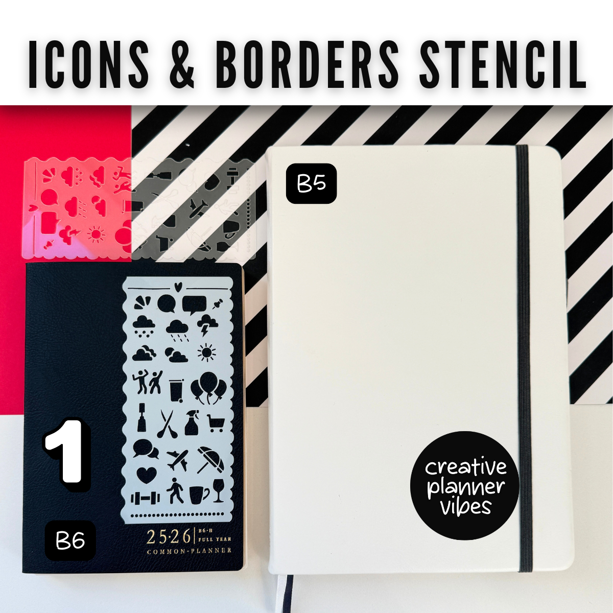Icons and Borders Stencils image 14