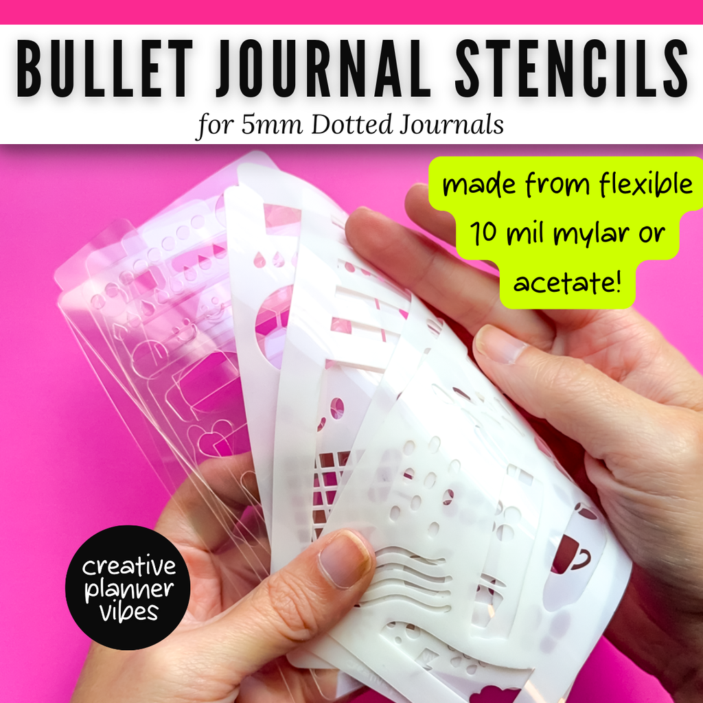Bullet Journal 5mm Medium Stencils image 1