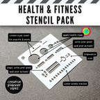 Health & Fitness Tracking Stencils 6-Pack image 16