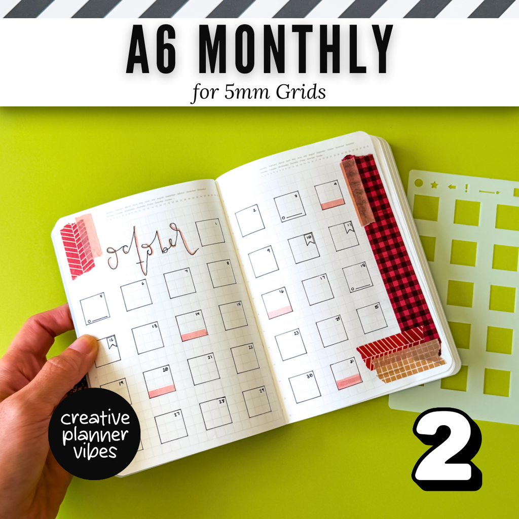 A6 | 5mm Grid Full Page Templates & Stencil image 6