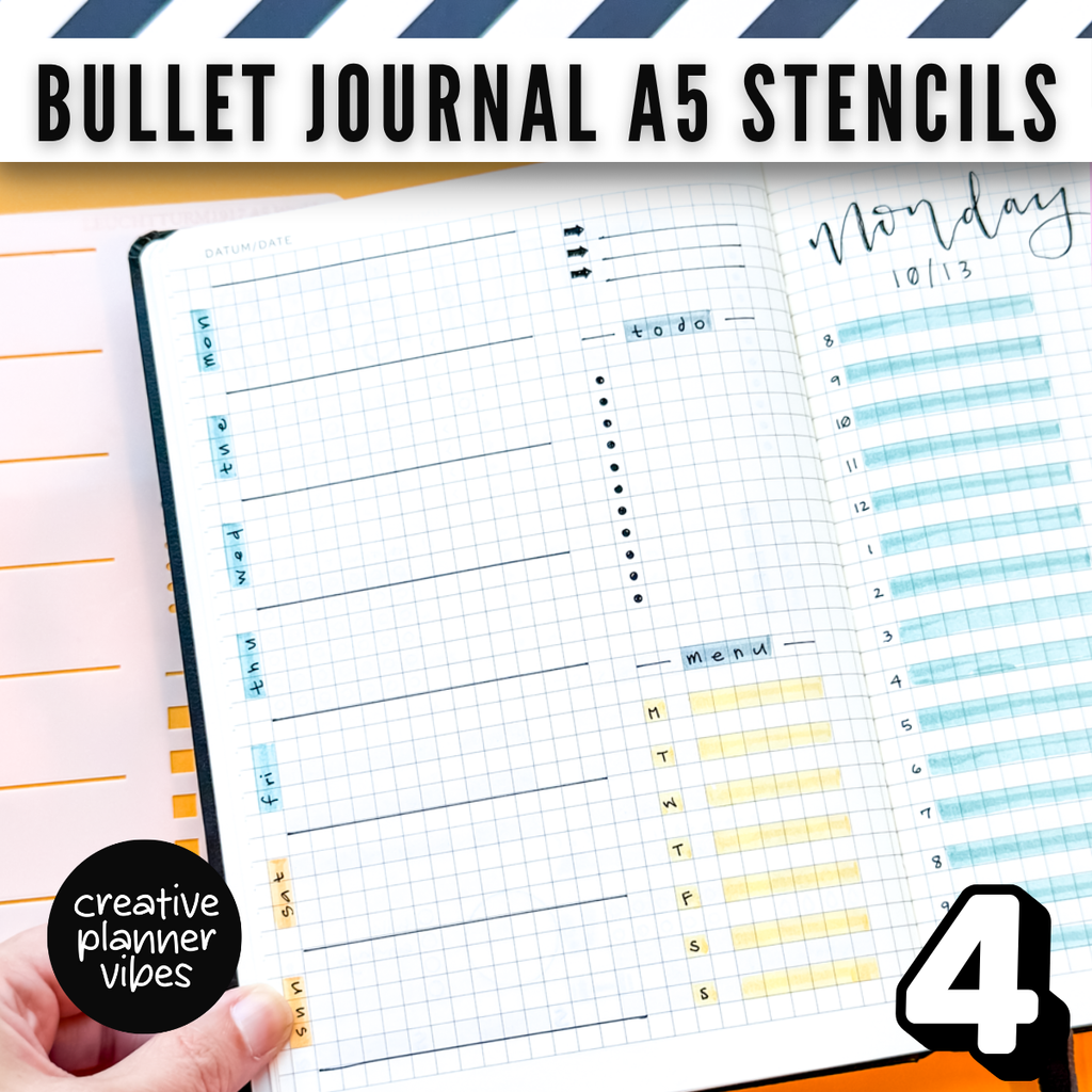 Bullet Journal Stencils and Full Page Templates image 5