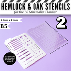 Hemlock & Oak B5 Minimalist Planner Stencils image 6