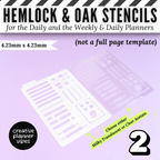 Hemlock & Oak Daily and Weekly & Daily Planner Stencils image 11