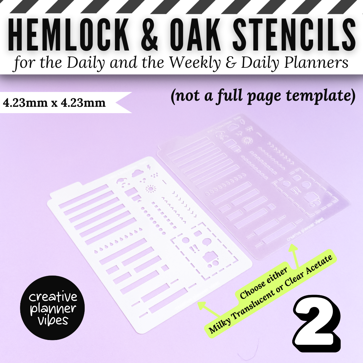 Hemlock & Oak Daily and Weekly & Daily Planner Stencils image 11