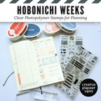 Hobonichi Weeks Everyday Essentials Clear Stamp Set | Clear Photopolymer Stamps for Planning | 4" x 8" image 6