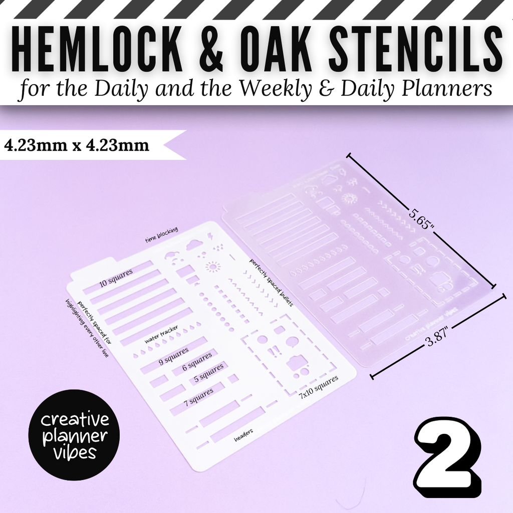 Hemlock & Oak Daily and Weekly & Daily Planner Stencils image 9