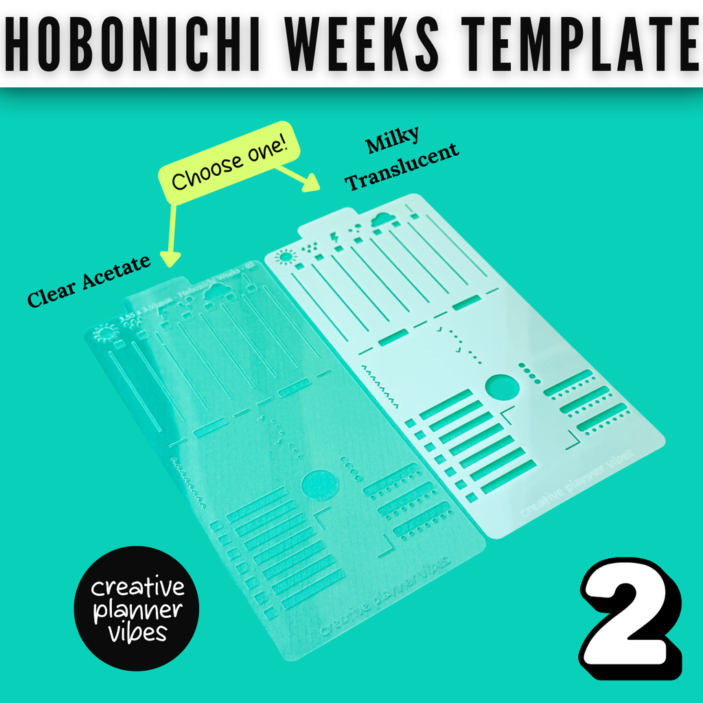 Hobonichi Weeks Full Page Templates - Stencil 2 design