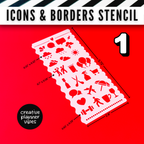Icons and Borders Stencils image 16