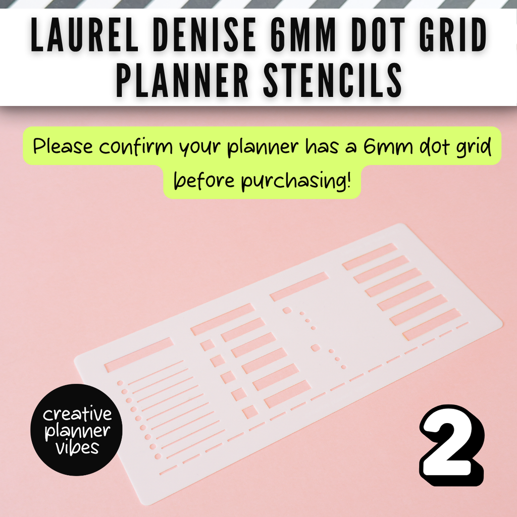 Laurel Denise 6mm Dot Grid Planner Stencils image 4