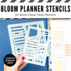 Bloom Classic Daily Planner Stencils | 8.5x11" and 5.5" x 8.25" Sizes image 0