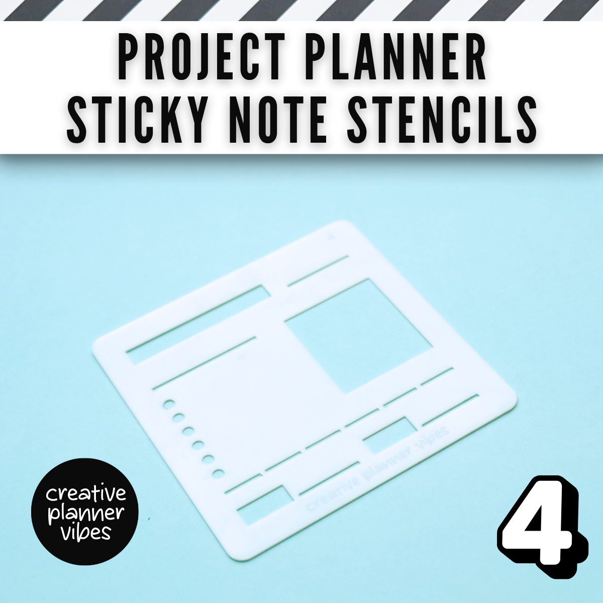 Project Planner Stencils 3"x3" | Pack of 4 | Kanban & Project Management image 13