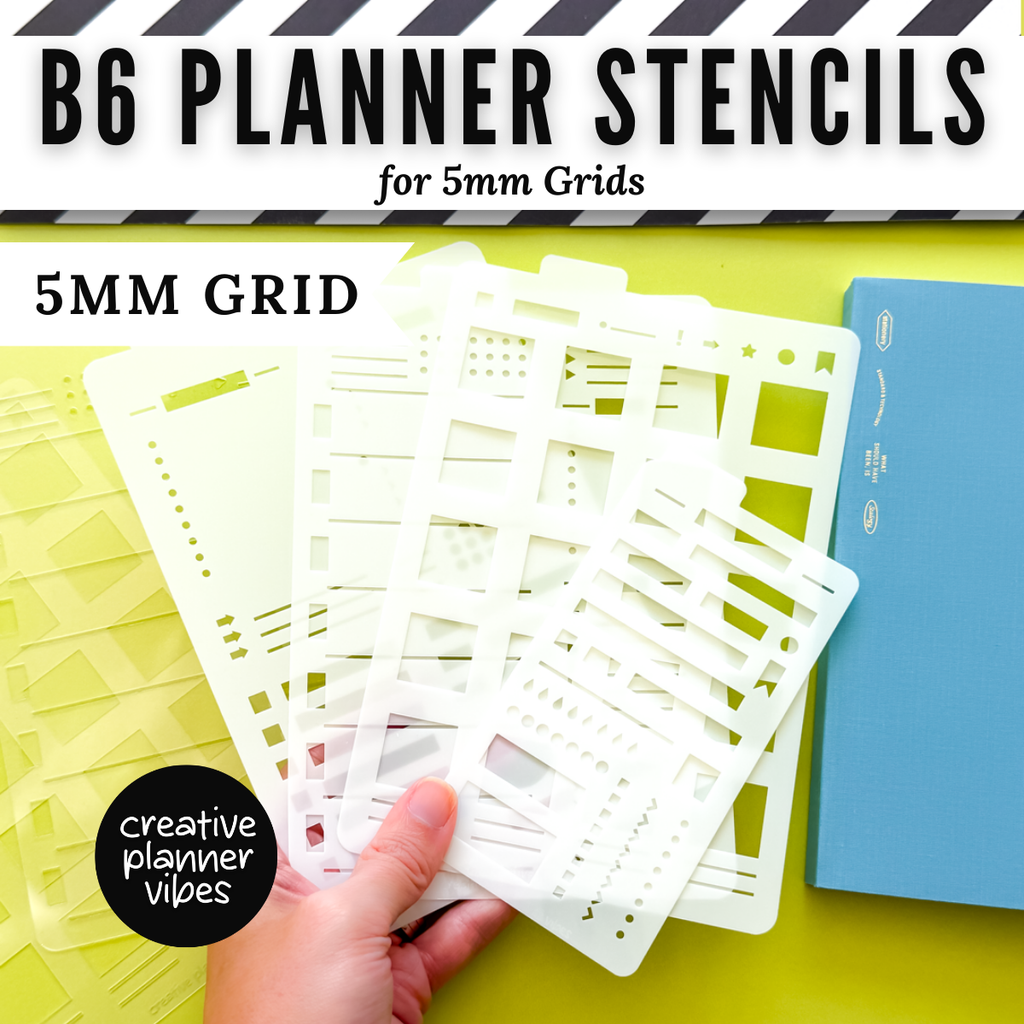 B6 | 5mm Grid Full Page Templates & Stencil image 0