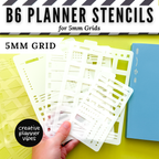 B6 | 5mm Grid Full Page Templates & Stencil image 0