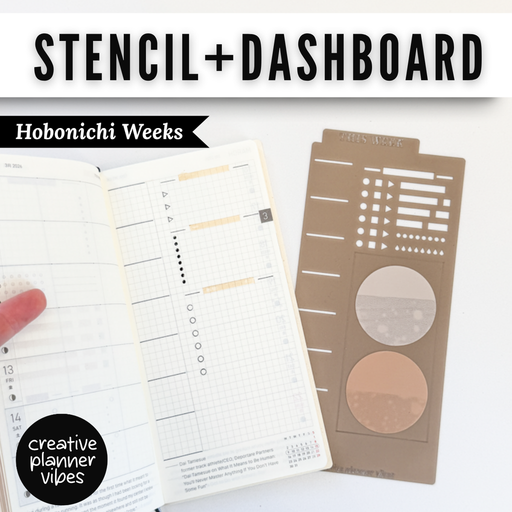 Stencil + Dashboard | Hobonichi Weeks & Cousin, A5, TN, B6 Planners, Journals and Notebooks image 14