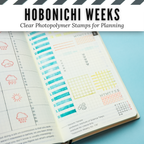 Hobonichi Weeks Everyday Essentials Clear Stamp Set | Clear Photopolymer Stamps for Planning | 4" x 8" image 5
