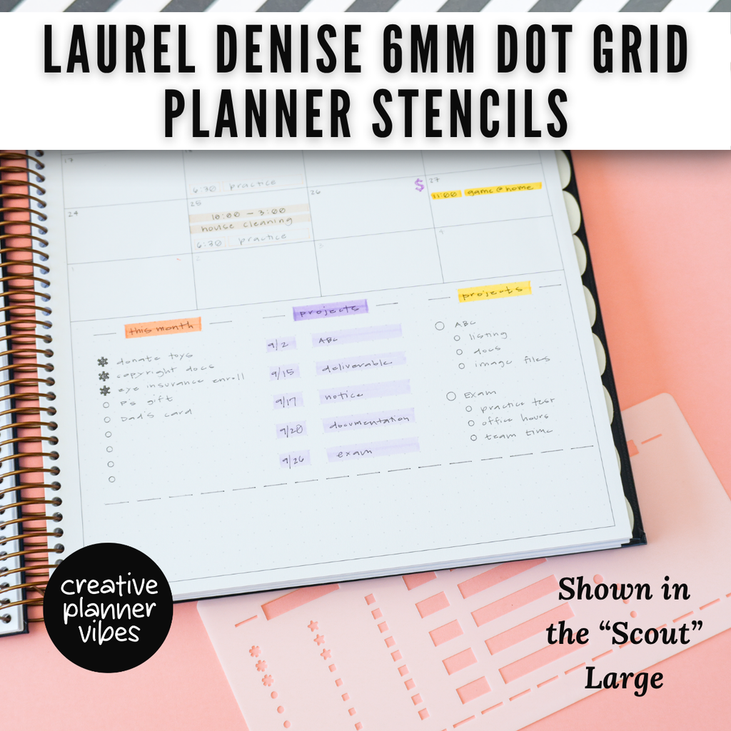 Laurel Denise 6mm Dot Grid Planner Stencils image 14
