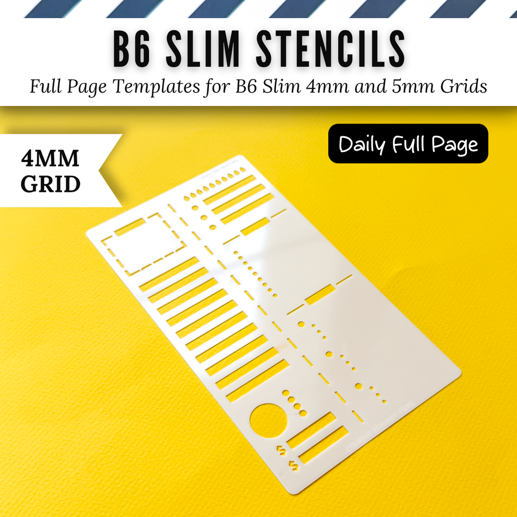 B6 Slim | 4mm and 5mm Full Page Templates & Stencils image 9