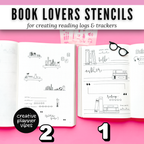 Book Lover's Reading Log Stencil image 1