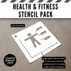 Health & Fitness Tracking Stencils 6-Pack image 13