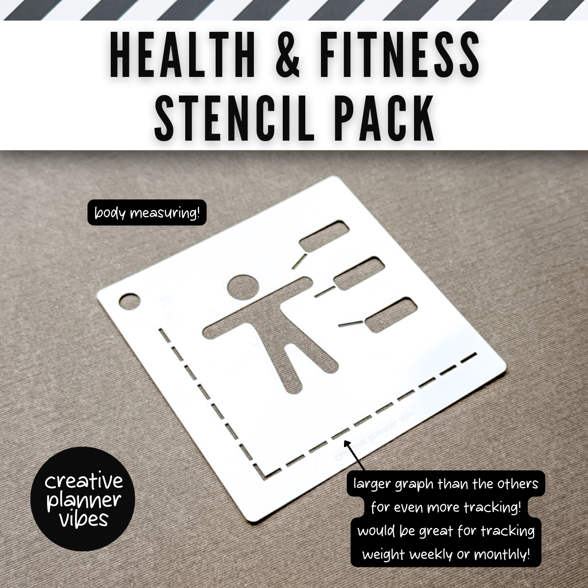 Health & Fitness Tracking Stencils 6-Pack image 13