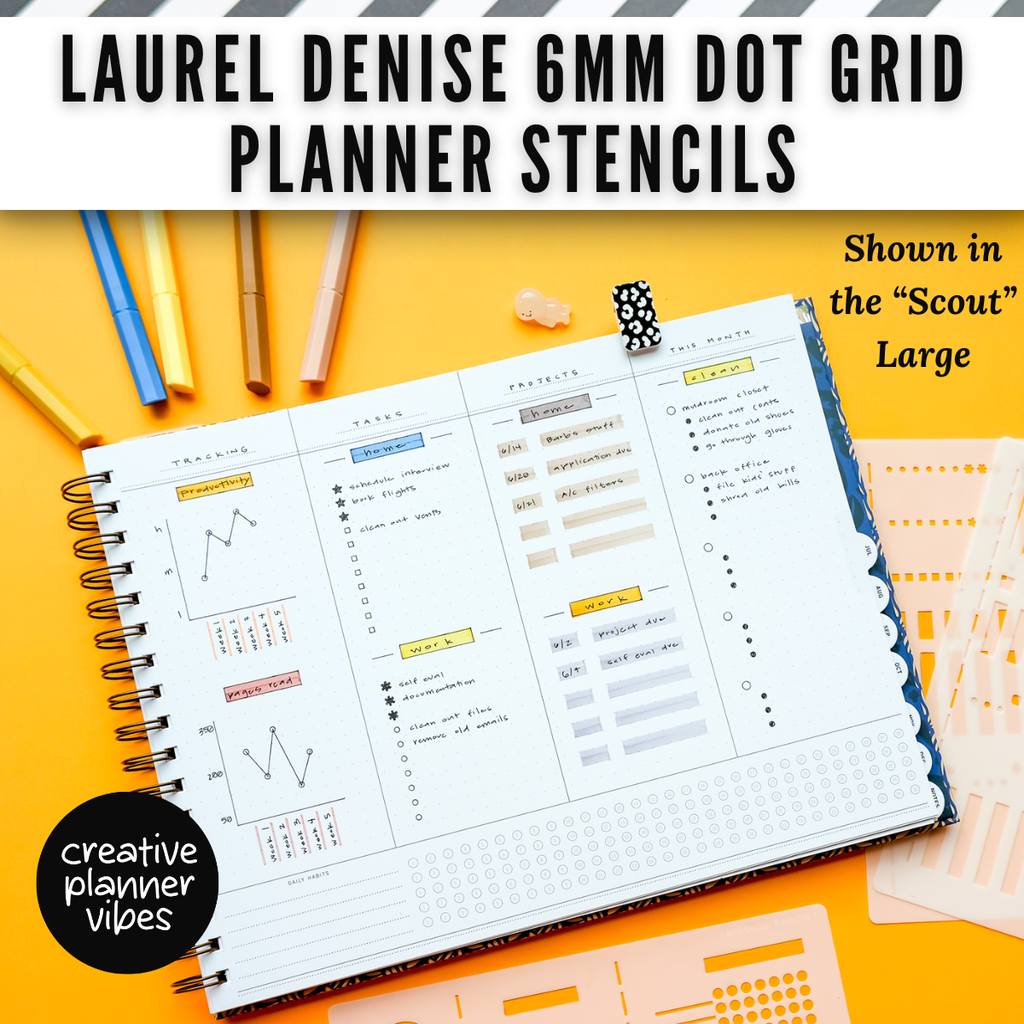 Laurel Denise 6mm Dot Grid Planner Stencils image 7