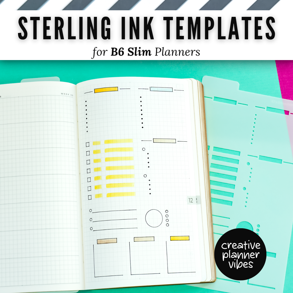 Sterling Ink B6 Slim Full Page Templates & Monthly Stencil image 17