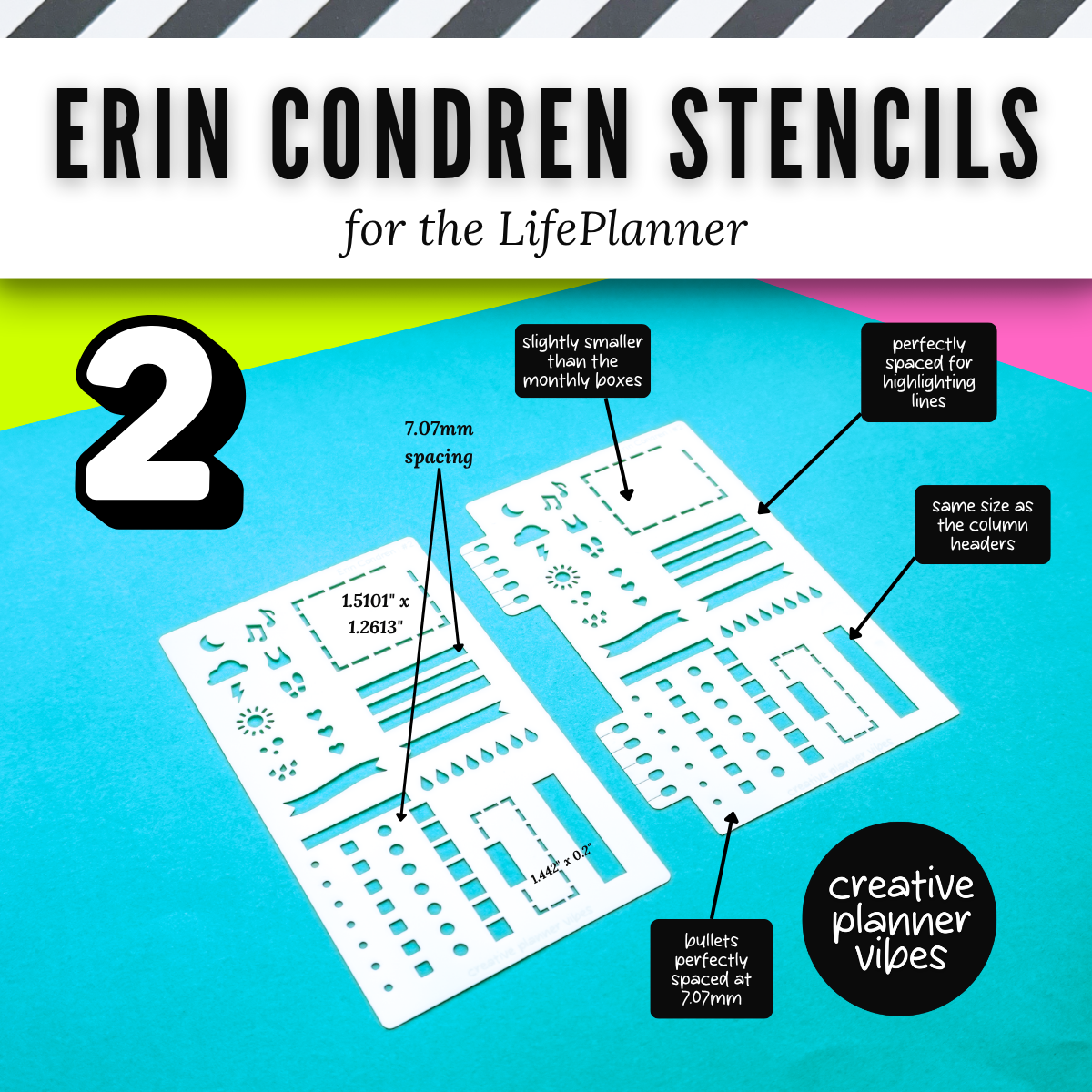 Erin Condren "LifePlanner" Stencils &amp; Spiral Inserts image 6
