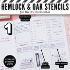 Hemlock & Oak A5 Horizontal Planner Stencils and Full Page Templates image 12