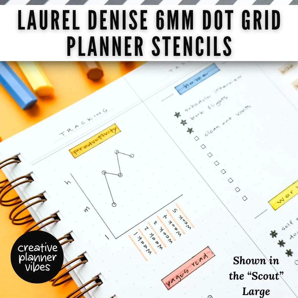 Laurel Denise 6mm Dot Grid Planner Stencils image 18