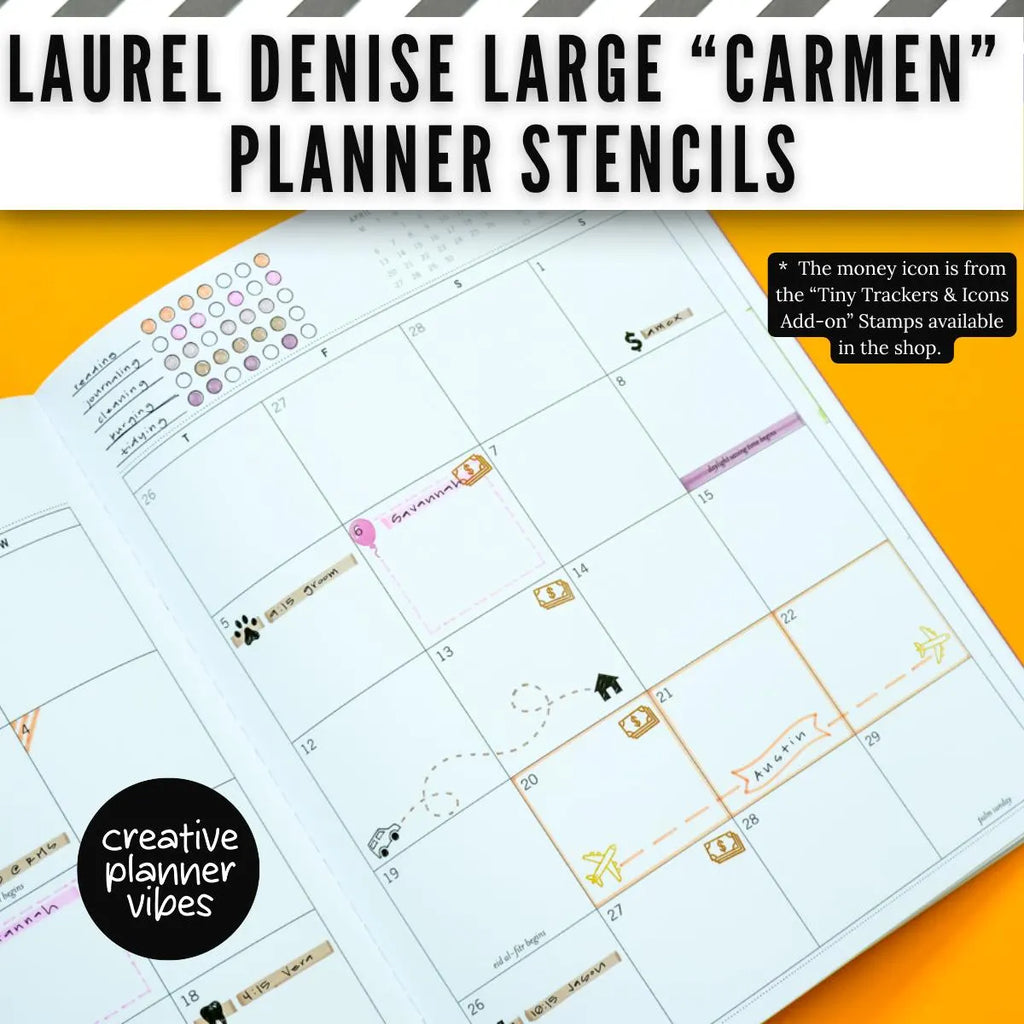 Laurel Denise Large "Carmen" Planner Stencils image 13
