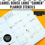 Laurel Denise Large "Carmen" Planner Stencils image 13