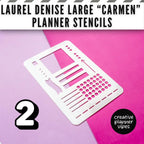 Laurel Denise Large "Carmen" Planner Stencils - Stencil #2 image
