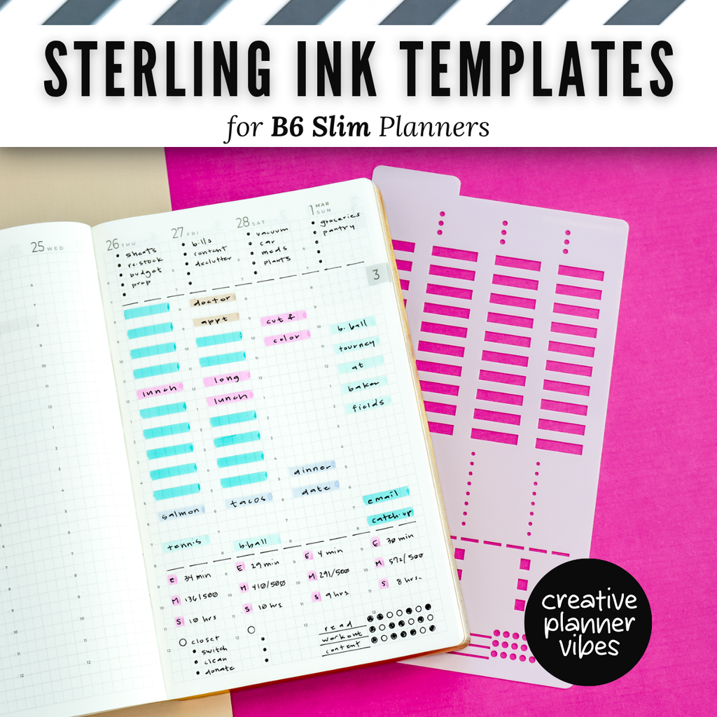Sterling Ink B6 Slim Full Page Templates & Monthly Stencil image 11