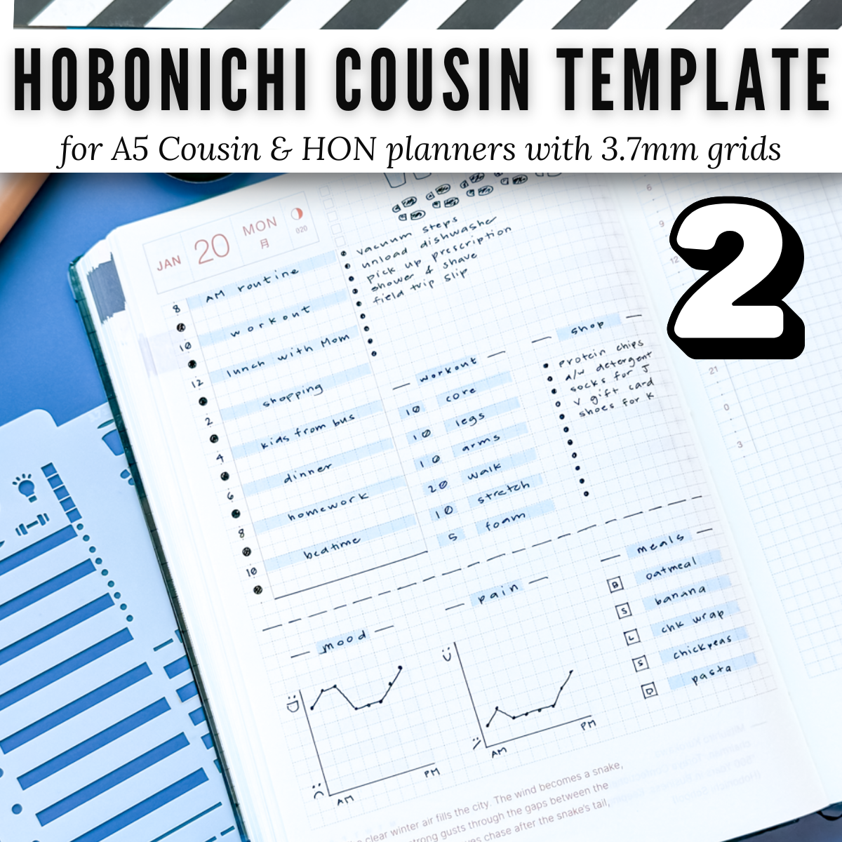 Hobonichi Cousin Full Page Templates image 14
