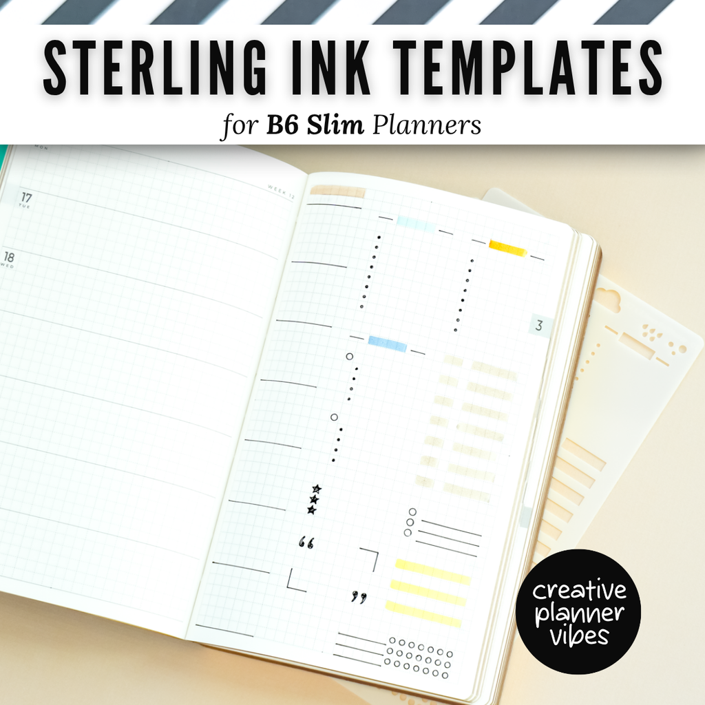 Sterling Ink B6 Slim Full Page Templates & Monthly Stencil image 15