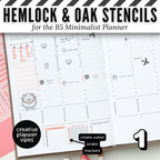 Hemlock & Oak B5 Minimalist Planner Stencils image 12
