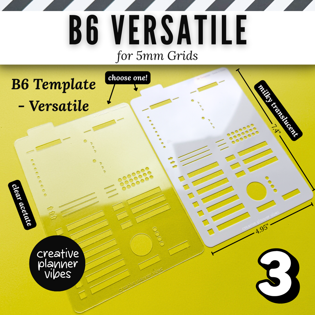 B6 | 5mm Grid Full Page Templates & Stencil image 5
