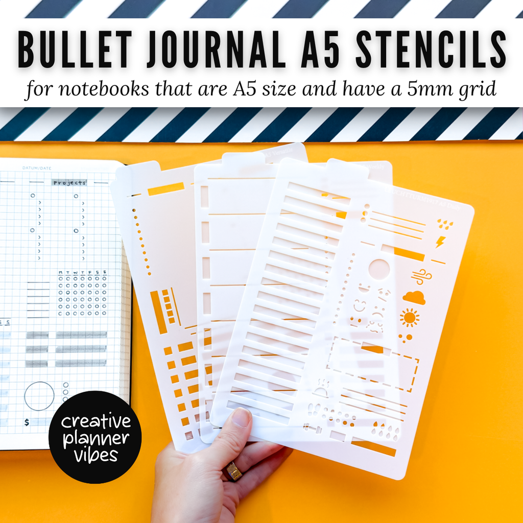 Bullet Journal Stencils and Full Page Templates image 0