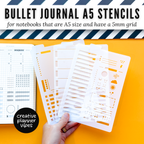 Bullet Journal Stencils and Full Page Templates image 0