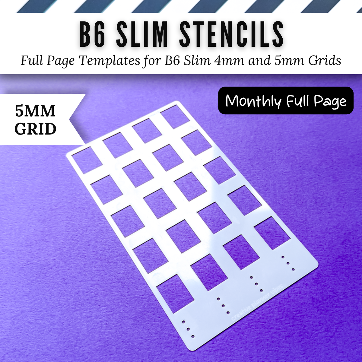 B6 Slim | 4mm and 5mm Full Page Templates & Stencils image 8